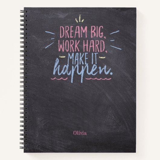 Dream Big Chalkboard Notizblock (Vorderseite)