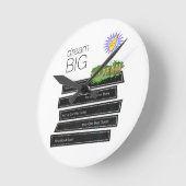 Dream Big Clock Runde Wanduhr (Winkel)