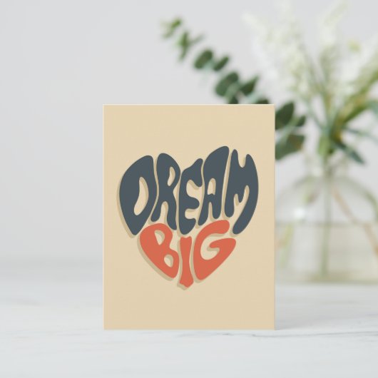 Dream Big: Cool Glückwünsche zum Abschluss Postkarte (Stehend Vorderseite)
