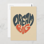 Dream Big: Cool Glückwünsche zum Abschluss Postkarte (Vorne/Hinten)