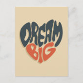 Dream Big: Cool Glückwünsche zum Abschluss Postkarte (Vorderseite)