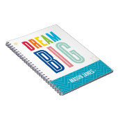 DREAM BIG coole Typografie Notizblock (Rechte Seite)