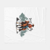 Dream Big - Cowboy Reiten Fleecedecke (Vorderseite (Horizontal))