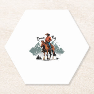 Dream Big - Cowboy Reiten Untersetzer