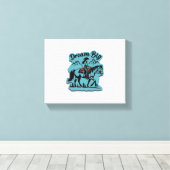 Dream Big - Cowgirl Reitpferd Leinwanddruck (Insitu (Holzboden))