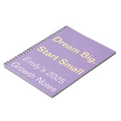 Dream Big Custom 2025 Selbstwachstumsbericht Notizblock (Linke Seite)