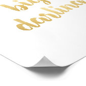 Dream Big Darling Gold Print Poster (Ecke)