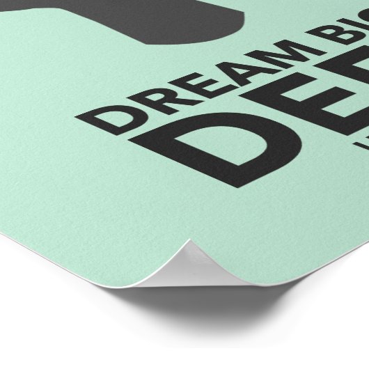 Dream Big Deer Little One Poster (Ecke)