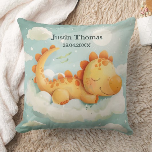 Dream Big Dinosaurier Thema Throw Kissen (Decke)