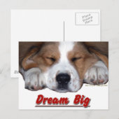 Dream Big Dog Postkarte (Vorne/Hinten)