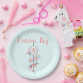 Dream Big Dreamcatcher Bohemisch Dream Catcher Pappteller (Party)
