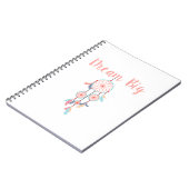 Dream-Big-Dreamcatcher-Peach Notizblock (Linke Seite)