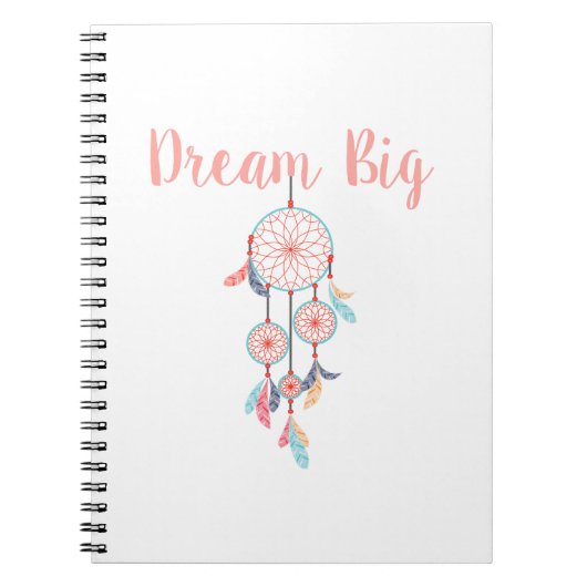 Dream-Big-Dreamcatcher-Peach Notizblock (Vorderseite)