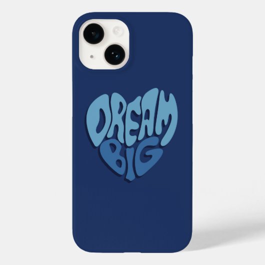 Dream Big: Dunkles Leerzeichen-blaues Zitat Case-Mate iPhone Hülle (Rückseite)
