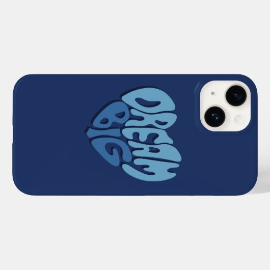 Dream Big: Dunkles Leerzeichen-blaues Zitat Case-Mate iPhone Hülle (Rückseite (Horizontal))