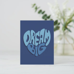 Dream Big: Dunkles Leerzeichen-blaues Zitat Postkarte