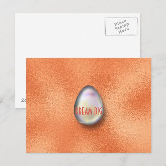 Dream Big Egg Erhärtung Postkarte (Vorne/Hinten)