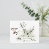Dream Big Elch Postcross Postcard Postkarte (Stehend Vorderseite)