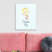 Dream Big Elephant Balloon Leinwanddruck (Insitu (Wohnzimmer))