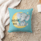 Dream Big Elephant Niedlich Baby Boy Kinderzimmer  Kissen (Decke)