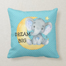 Dream Big Elephant Niedlich Baby Boy Kinderzimmer