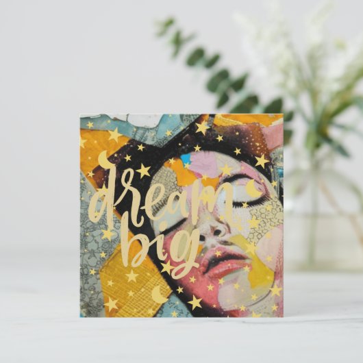 Dream Big Feiertagskarte (Stehend Vorderseite)