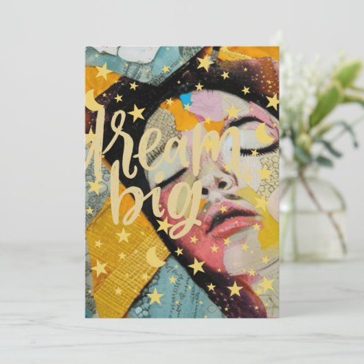 Dream Big Feiertagskarte (Stehend Vorderseite)