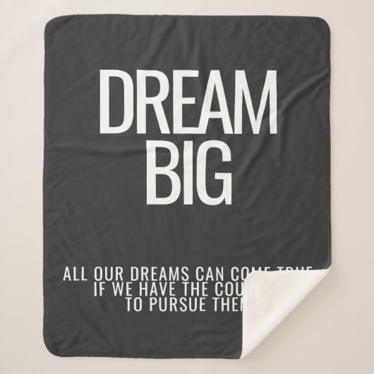 Dream Big Fleece Blanket Sherpadecke (Vorderseite)