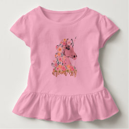 Dream Big Floral Unicorn Baby T-shirt