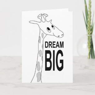 Dream Big Giraffe Abschluss & Inspiration Card Karte