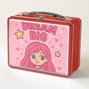 Dream Big Girls Lunch Bag Metall Brotdose