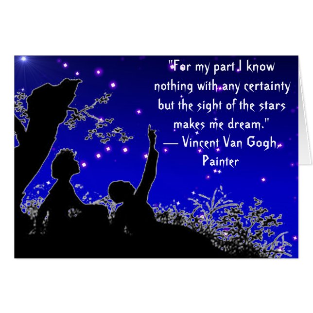 Dream Big Greeting Card (Vorderseite (Horizontal))