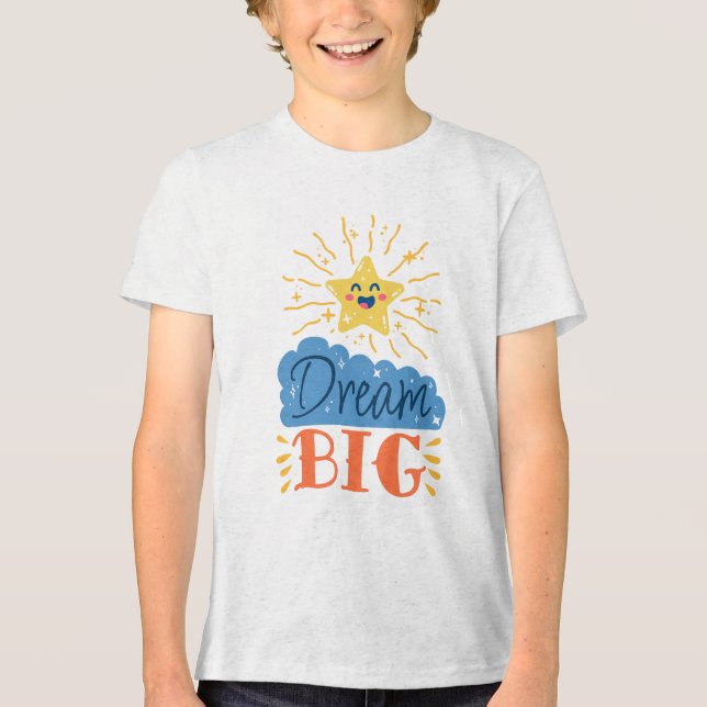 Dream Big Happy Star Light Trails Tri-Blend Shirt (Vorderseite)