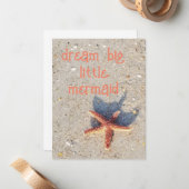 Dream Big hübscher Seestern auf Strandkarte Mitteilungskarte (Vorderseite/Rückseite Beispiel)