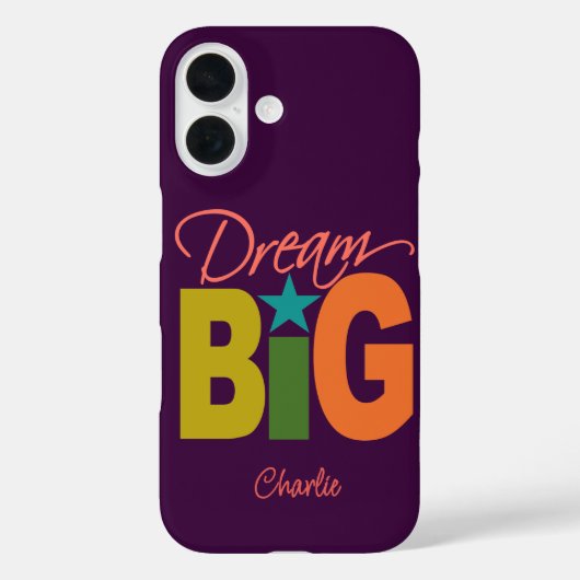 Dream BIG individuelle Name Case-Mate iPhone Hülle (Rückseite)