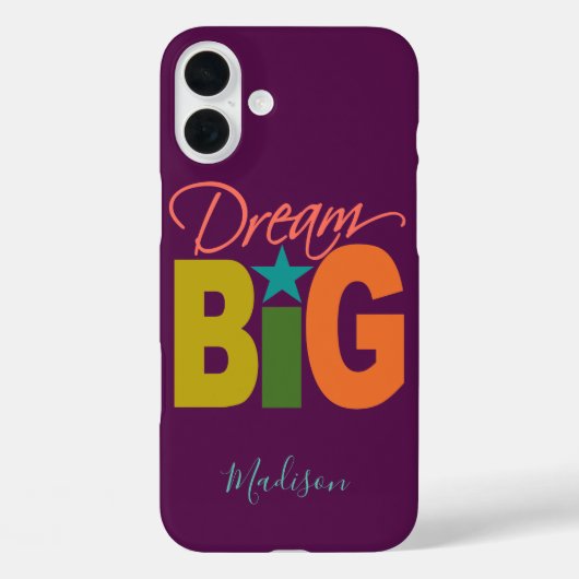 Dream BIG individuelle Name Case-Mate iPhone Hülle (Rückseite)