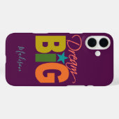 Dream BIG individuelle Name Case-Mate iPhone Hülle (Rückseite (Horizontal))