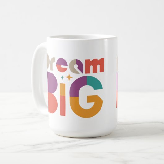 Dream Big Inspiration Kaffeetasse (Vorderseite Links)