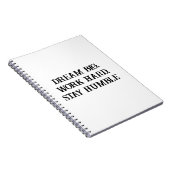 Dream Big Inspiration Notebook für Männer Notizblock (Rechte Seite)