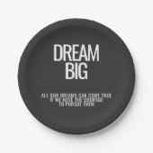 Dream Big Inspiration Paper Plate Pappteller (Vorderseite)
