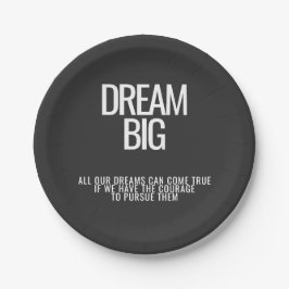 Dream Big Inspiration Paper Plate Pappteller