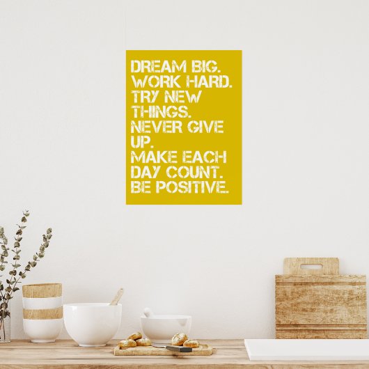 Dream Big - Inspiration Poster (Küche)