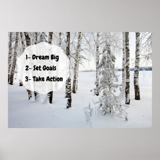 "Dream Big" Inspiration Wall Art Poster (Vorne)
