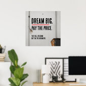 Dream Big Inspirational Quote Urban Style Poster (Heimbüro)