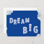 Dream Big, inspirierende Postkartenwolken & Himmel Postkarte (Vorne/Hinten)