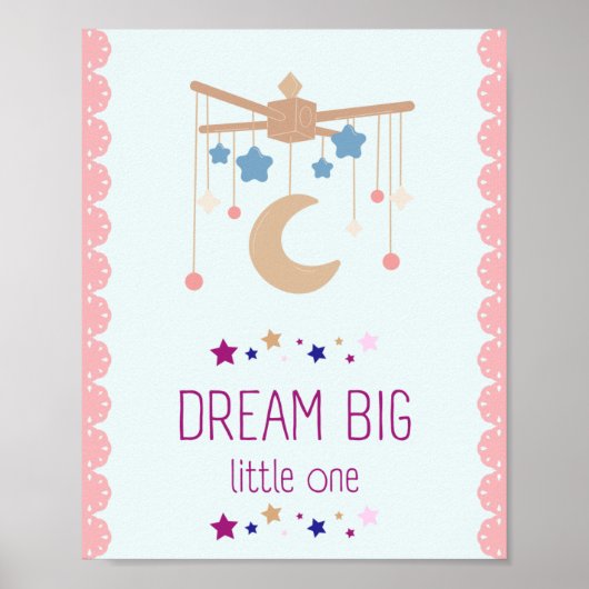 Dream big kids room decor Poster (Vorne)