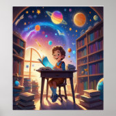 "Dream Big: Kid's Space Learning Gerahmt Poster (Vorne)