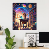 "Dream Big: Kid's Space Learning Gerahmt Poster (Heimbüro)