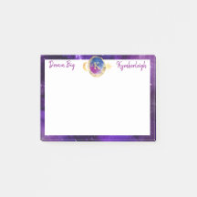 Dream Big Lila Galaxy Monogram Kleine rechteckige