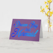 Dream Big Little Mermaid Karte (Gelbe Blume)